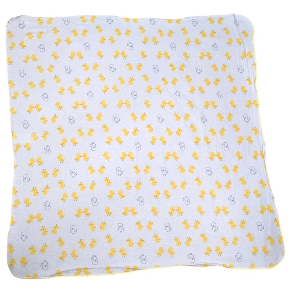 Simple Joys Carter's Baby Blanket Flannel Yellow Ducks Receiving Swaddle 27"×27"